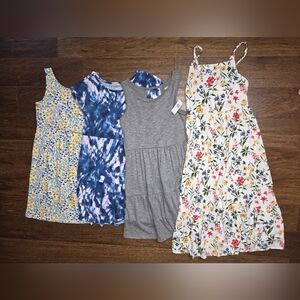 Lot Of 4 Girls Dresses Old Navy Size 10/12